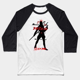 Super mom black widow style Baseball T-Shirt